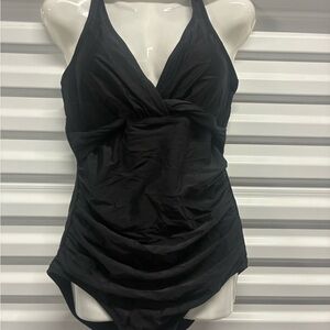 Black Halter One-Piece Swimsuit